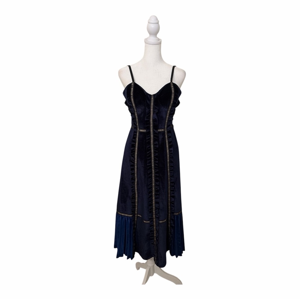 Self-Portrait Blue Midi Dress
